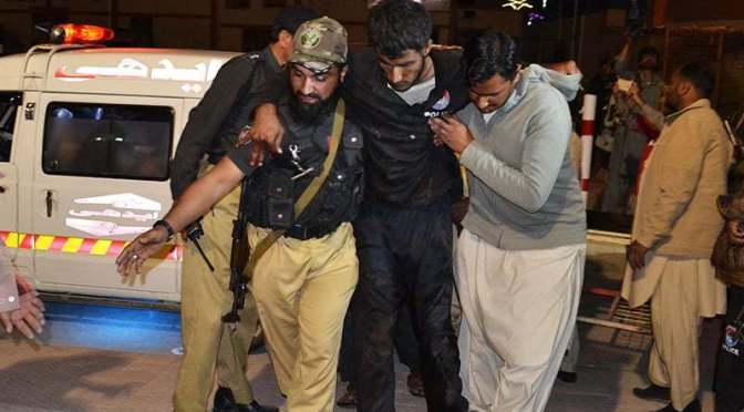59 killed in twin suicide attacks as terrorists storm police training college in Quetta